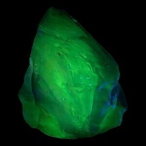 Cobalt Blue Art‎ Glass Cullet Glowing Translucent Manganese Slag #4GX99